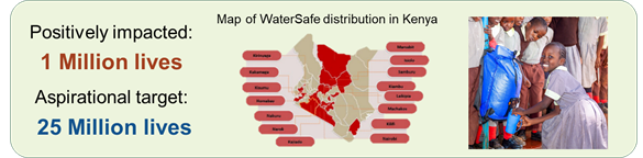 Photo showing how the impact of WaterSafe incluidng how many lives impacted. 